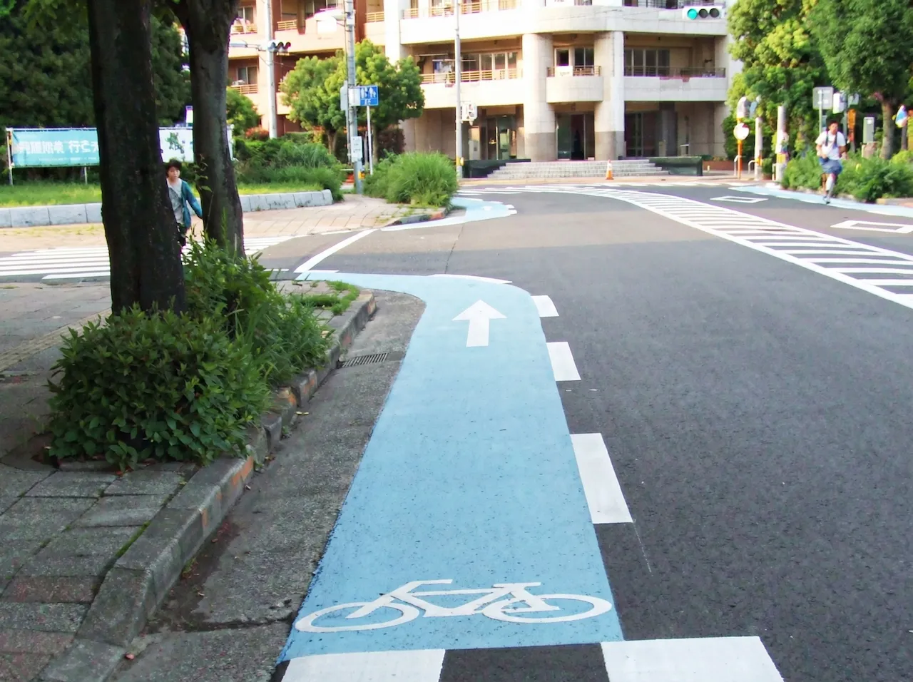 つくば市　市道43619号線　自転車専用通行帯設計