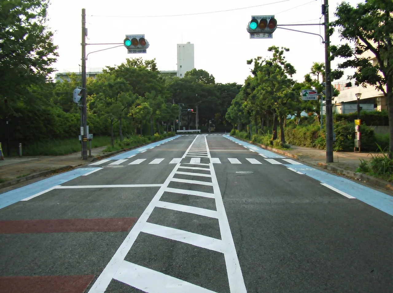 つくば市　市道43619号線　自転車専用通行帯設計